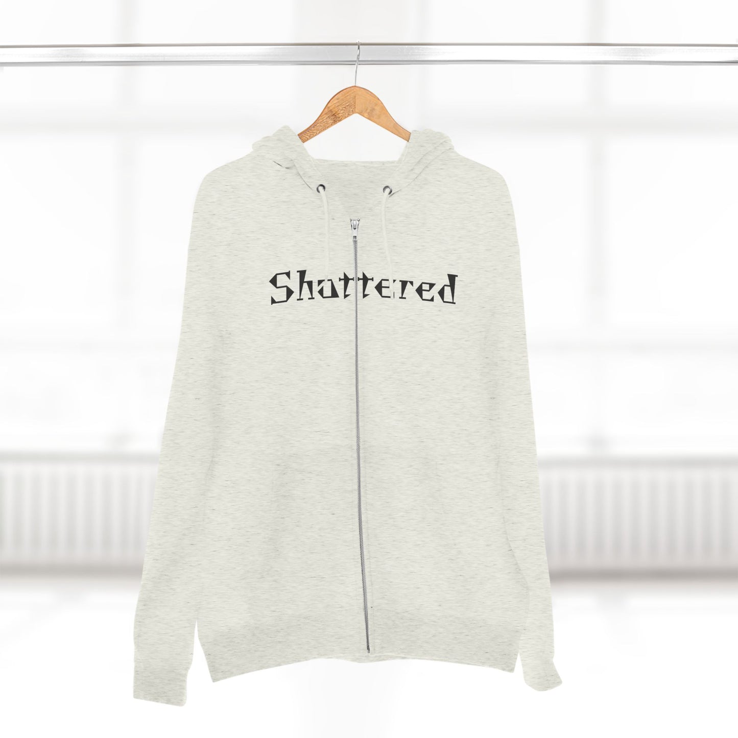 Shattered- Zip up Hoodie (Oatmeal Heather)