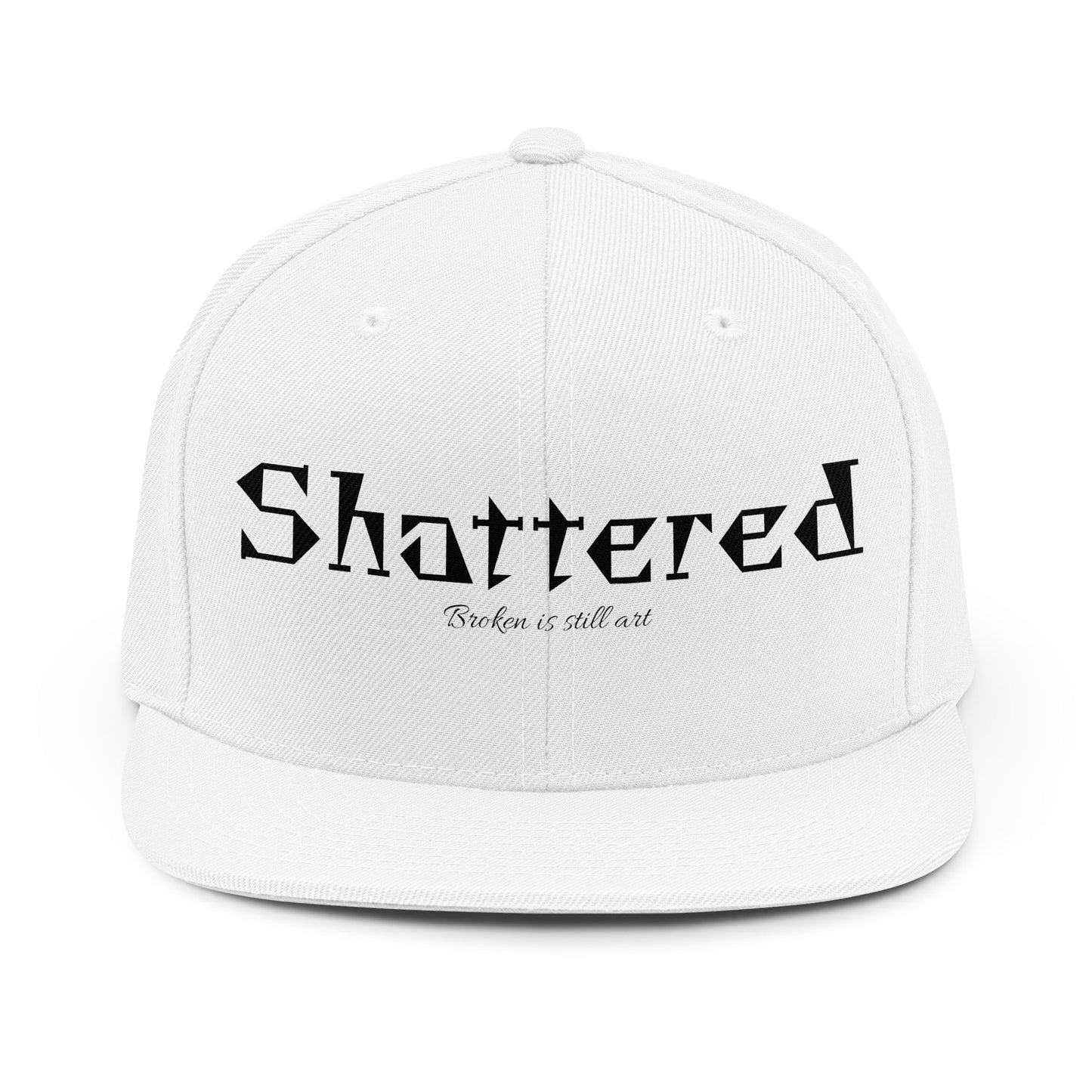 Shattered Snapback Hat (White)