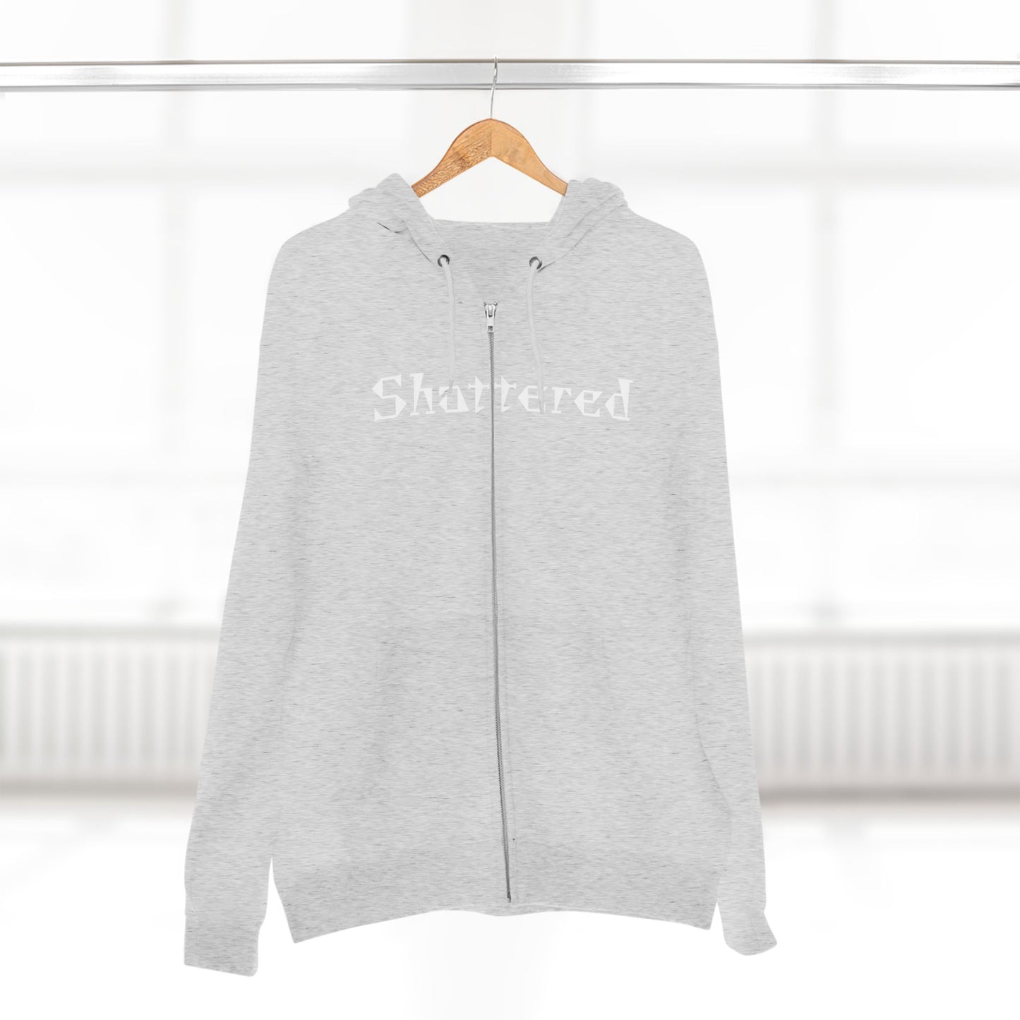Shattered - Zip up Hoodie (Heather Gray)