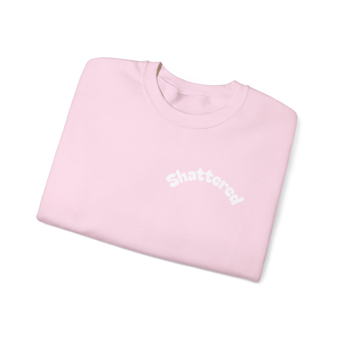 Shattered- Crewneck Sweatshirt (Light Pink)
