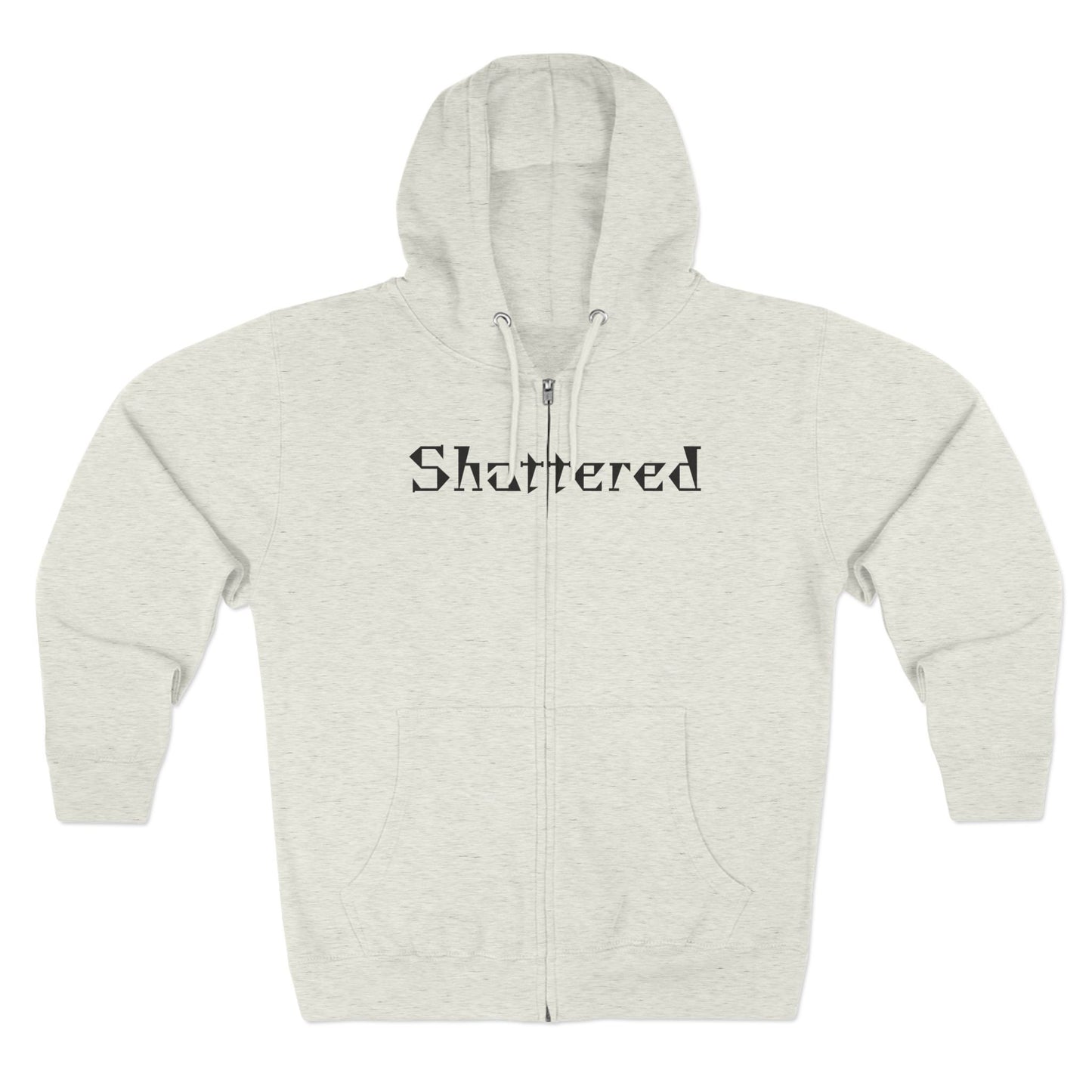 Shattered- Zip up Hoodie (Oatmeal Heather)