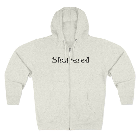 Shattered- Zip up Hoodie (Oatmeal Heather)