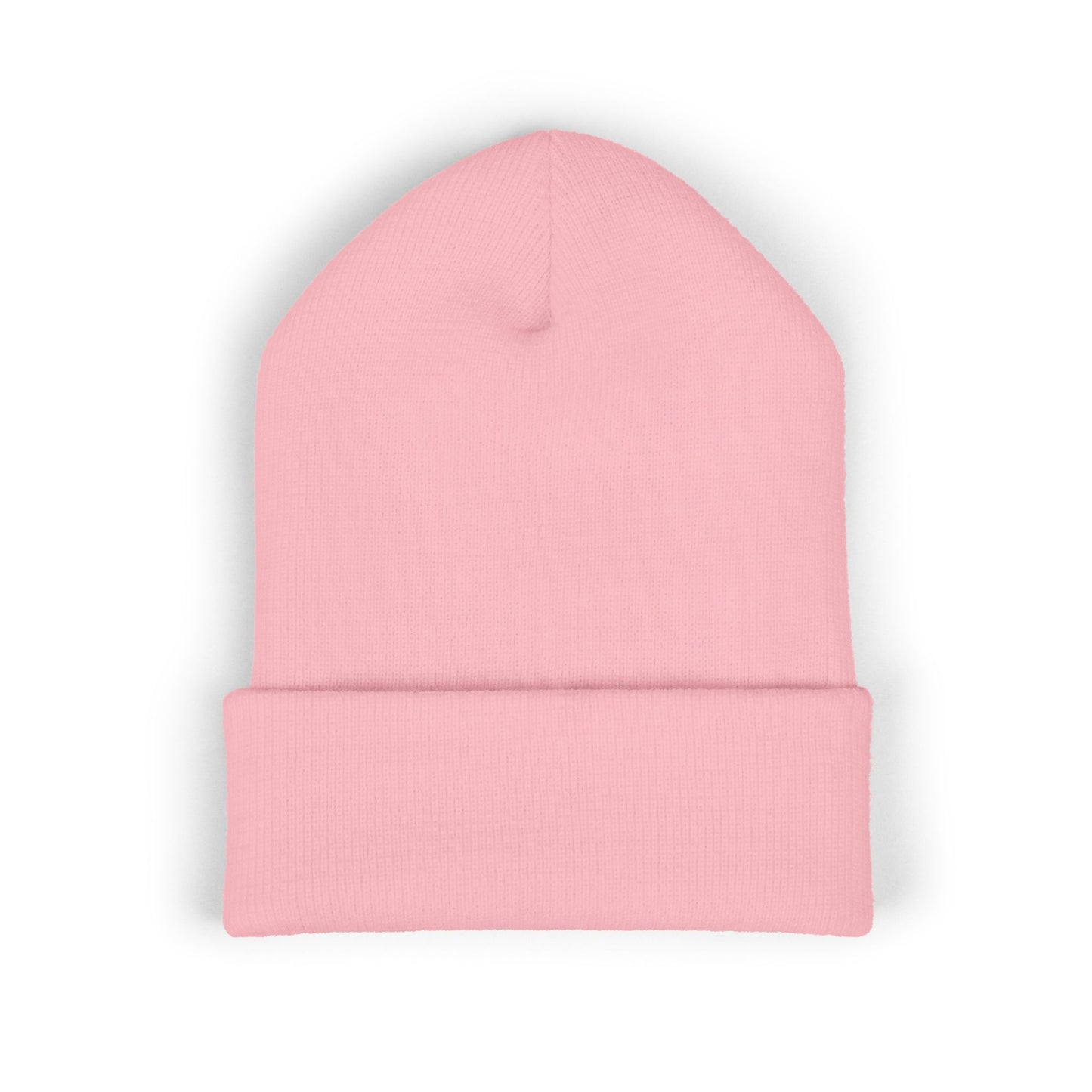 Embroidered Shattered Beanie (Baby Pink)
