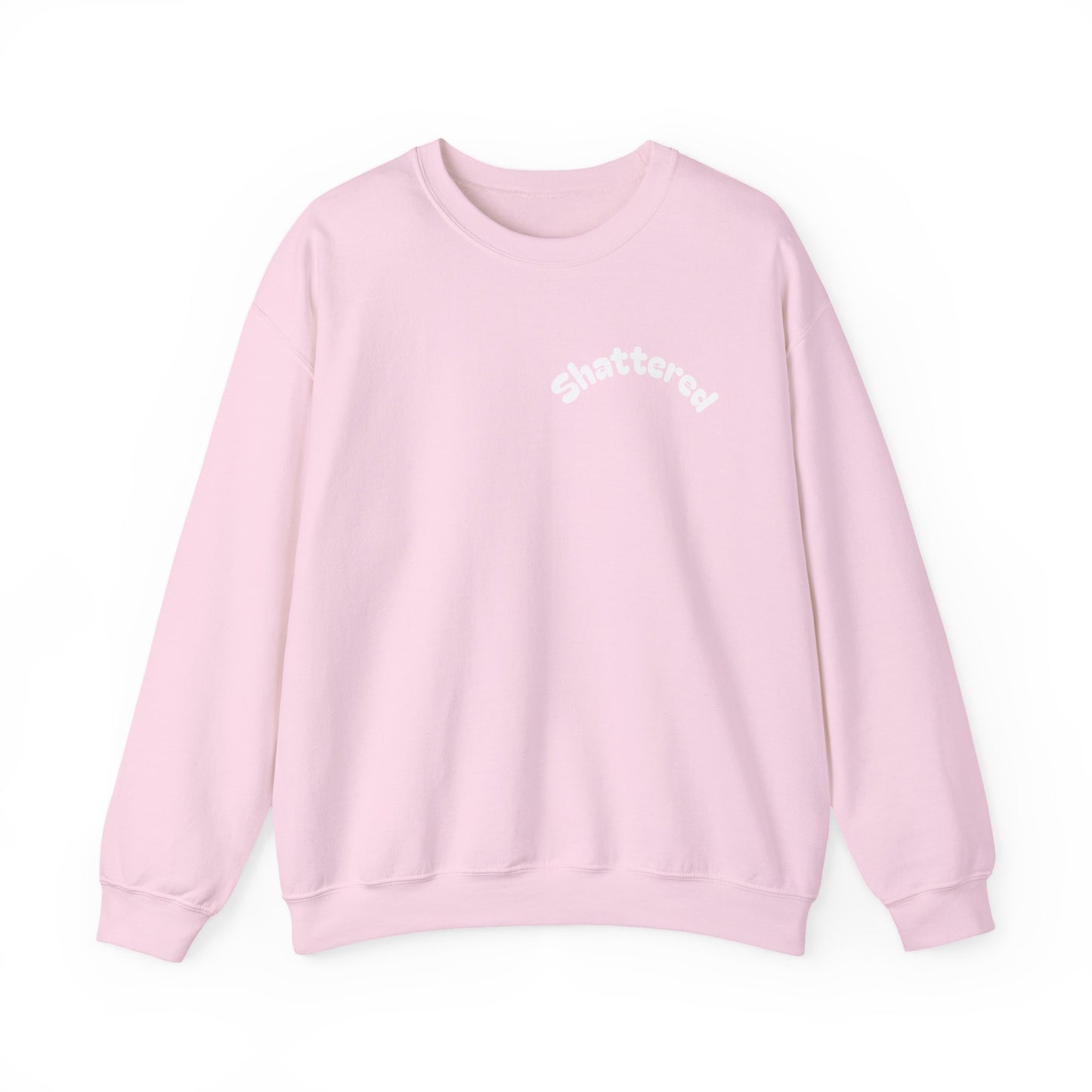 Shattered- Crewneck Sweatshirt (Light Pink)