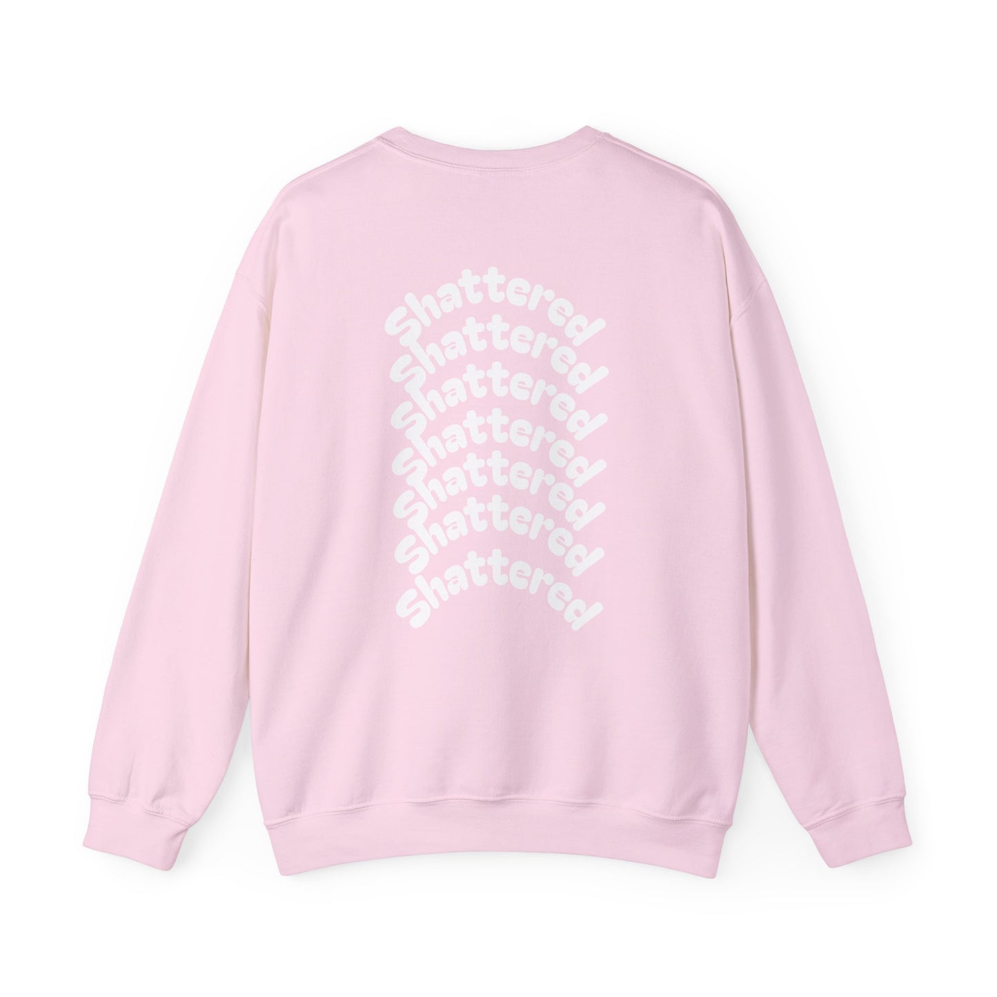 Shattered- Crewneck Sweatshirt (Light Pink)