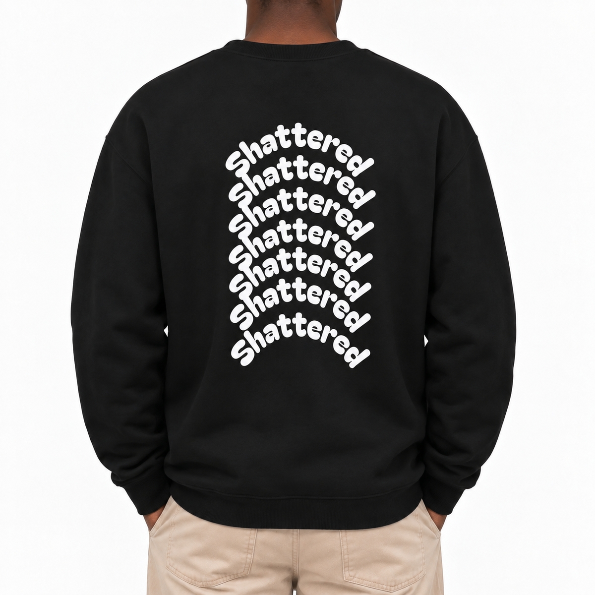 Shattered- Crewneck Sweatshirt (Black)
