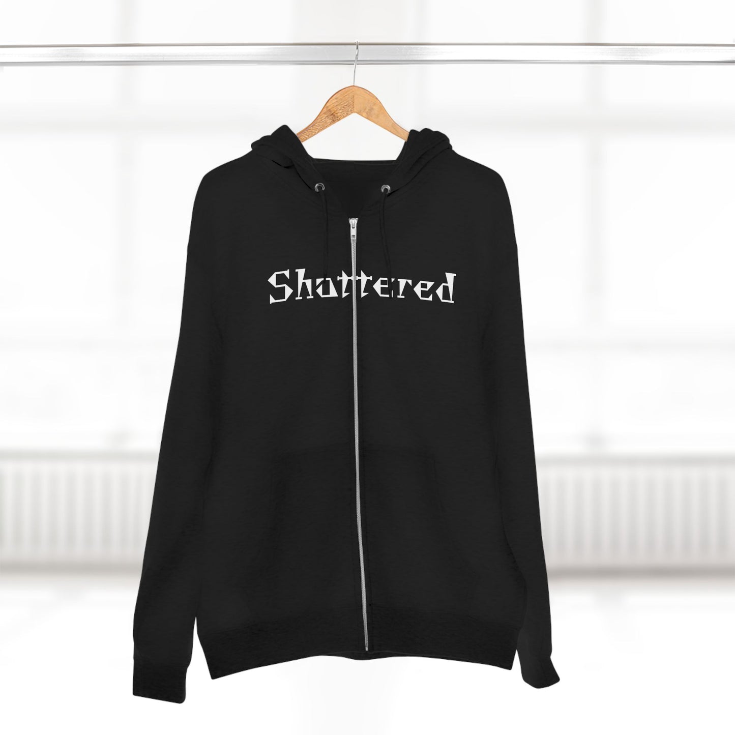 Shattered - Zip up Hoodie (Black)