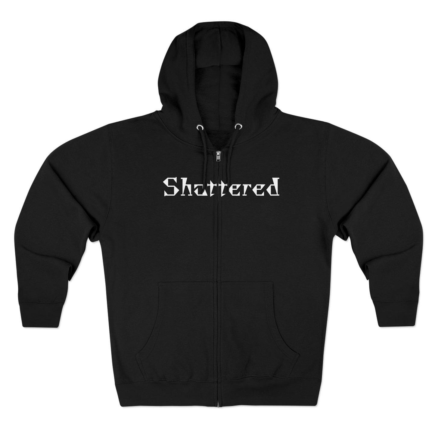 Shattered - Zip up Hoodie (Black)