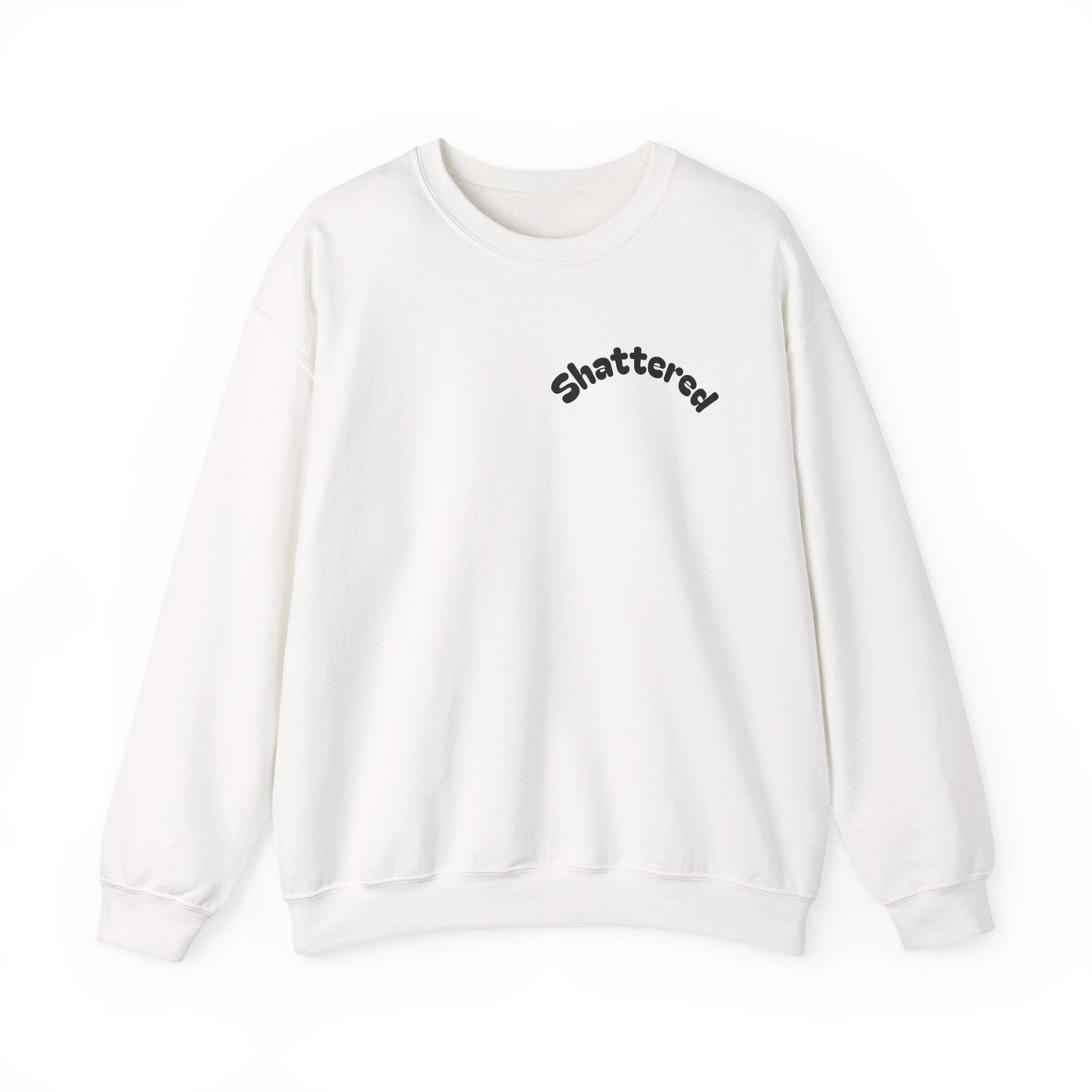 Shattered- Crewneck Sweatshirt (White)