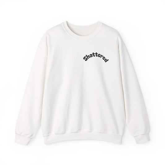 Shattered- Crewneck Sweatshirt (White)