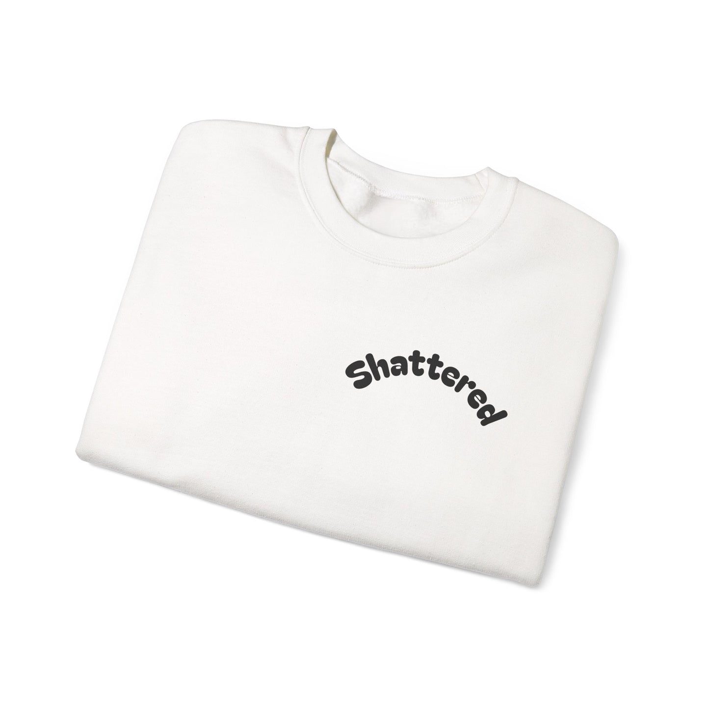 Shattered- Crewneck Sweatshirt (White)