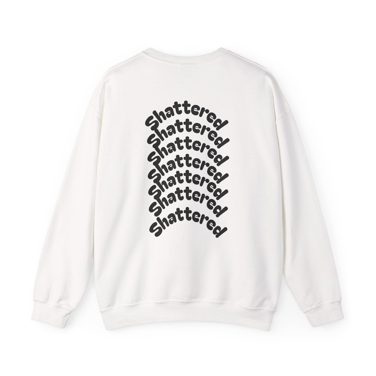 Shattered- Crewneck Sweatshirt (White)